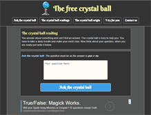 Tablet Screenshot of crystalballfree.com